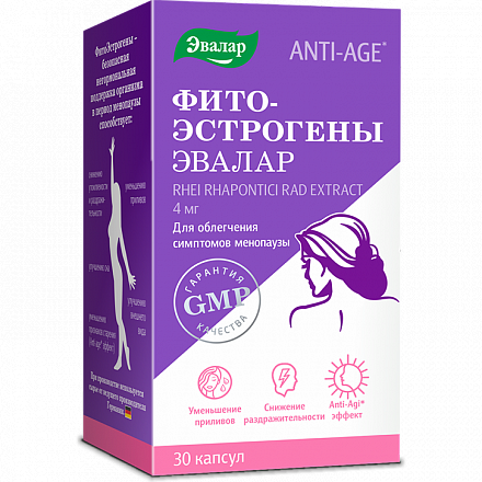 Эвалар ФитоЭстрогены, 4 мг, капсулы, 30 шт. фото