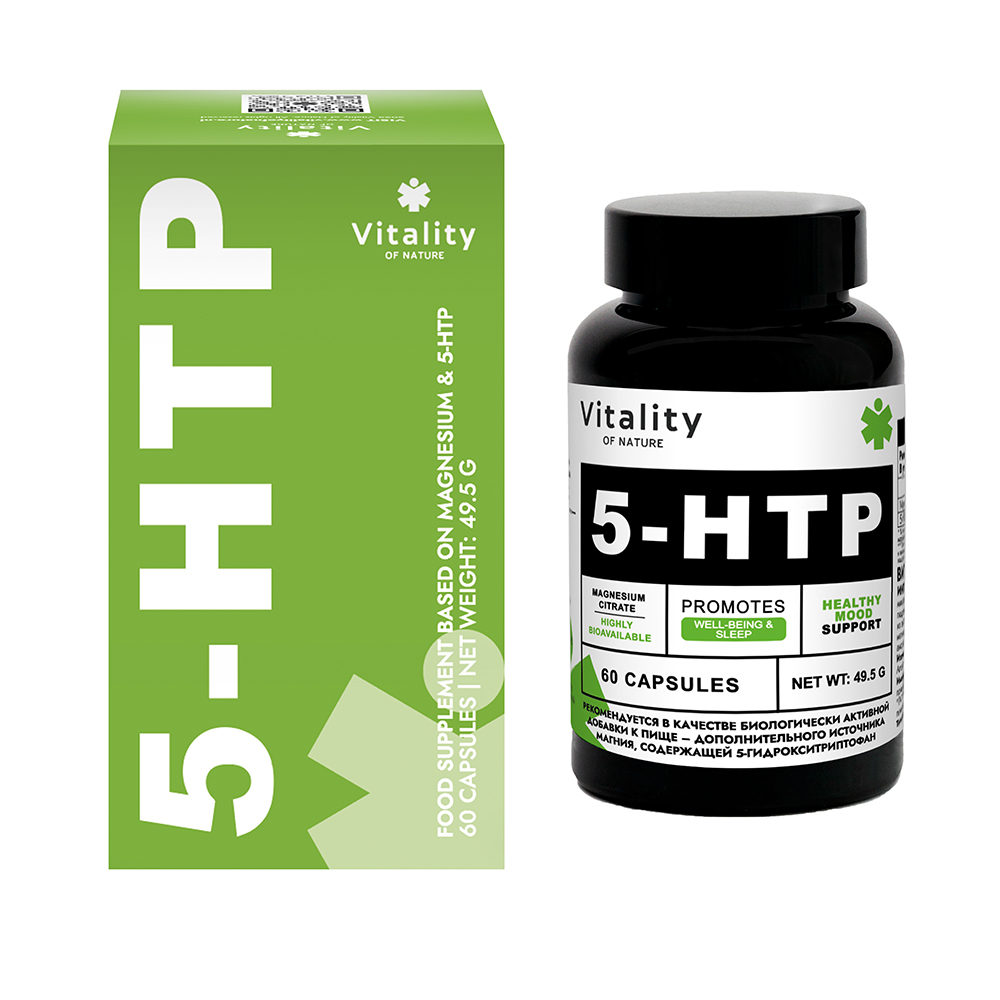 Vitality 5-HTP, капсулы, 60 шт. фото