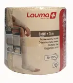 Lauma Бинт эластичный медицинский, 8 см х 3 м, 1 шт, с двумя фиксаторами, малой растяжимости фото 2