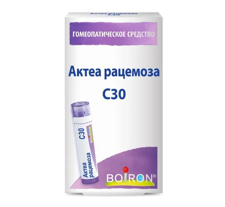 Актеа рацемоза C30, гранулы гомеопатические, 4 г, 1 шт. фото