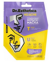 Dr.Esthetica No Acne Yellow&Violet пузырьковая мульти-маска для подростков, маска, 1 шт. фото