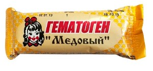 Гематоген медовый, плитка, 50 г, 1 шт. фото