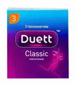 Презервативы Duett Classic, 3 шт, классические гладкие фото
