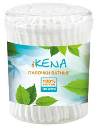 Икена Ватные палочки гигиенические, 100 шт. фото
