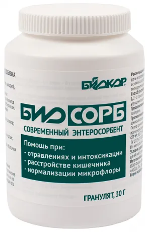 Биосорб, гранулят, 30 г, 1 шт. фото