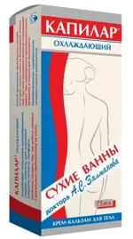Капилар крем-бальзам для тела, крем для тела, 75 мл, 1 шт, охлаждающий фото