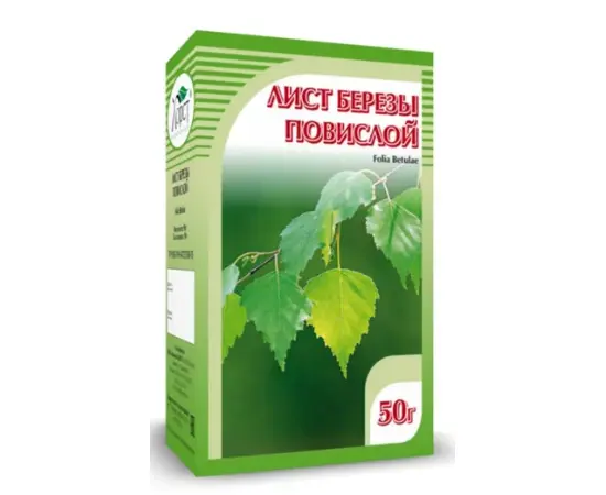 Березы повислой листья, сырье растительное измельченное, 50 г, 1 шт. фото