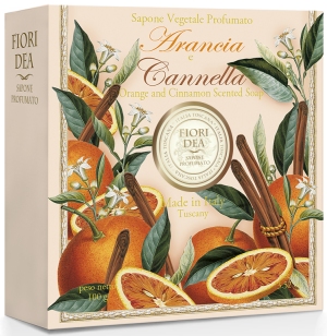 Fiori Dea Мыло туалетное Апельсин и корица, мыло, 100 г, 1 шт. фото