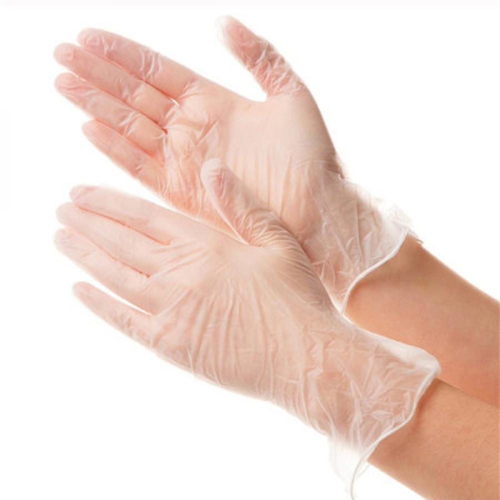 SFM Перчатки смотровые виниловые неопудренные нестерильные, Medium M (7-8), пара, 1 шт. фото