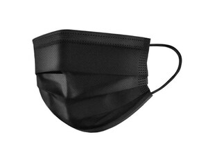 Маска медицинская 3-х слойная одноразовая, 5 шт, черного цвета фото