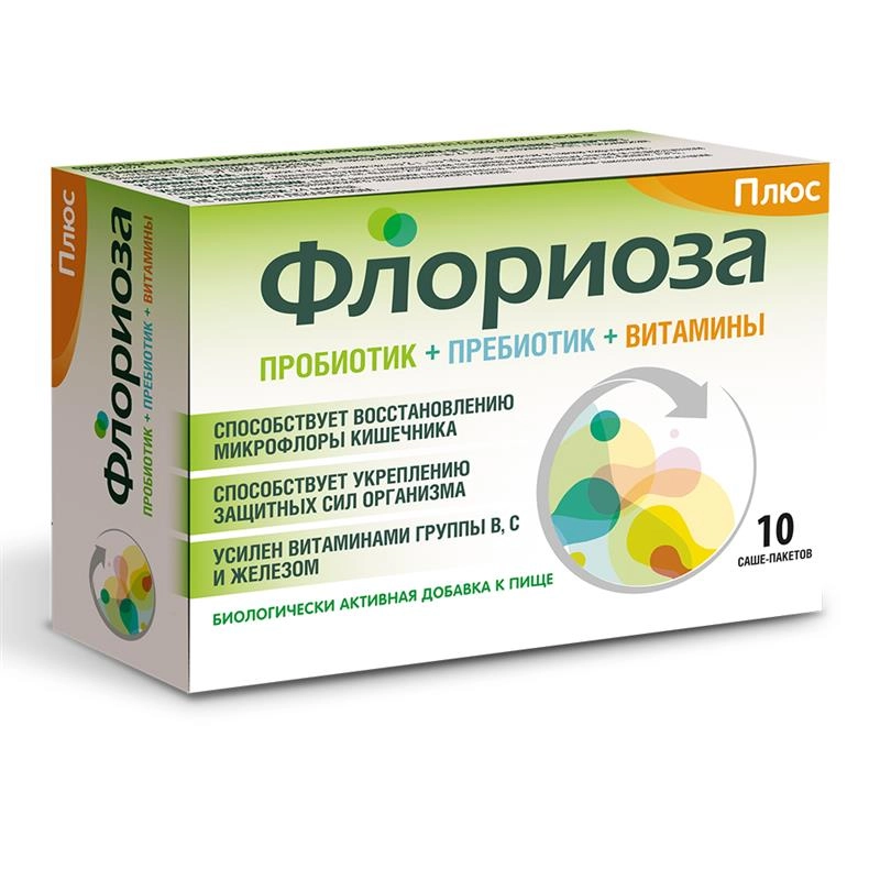 Флориоза плюс, порошок для приема внутрь, 2 г, 10 шт. фото