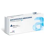 Бисопролол Авексима, 5 мг, таблетки, покрытые пленочной оболочкой, 60 шт. фото 