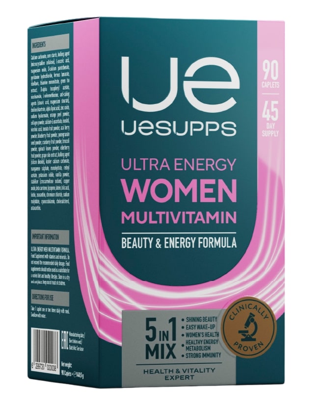 Uesupps Ultra Energy вумен мультивитамин формула, каплеты, 90 шт. фото