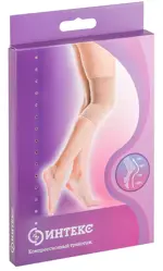 Интекс бандаж на коленный сустав, 2 класс компрессии, р. L, 1 шт, бежевый фото