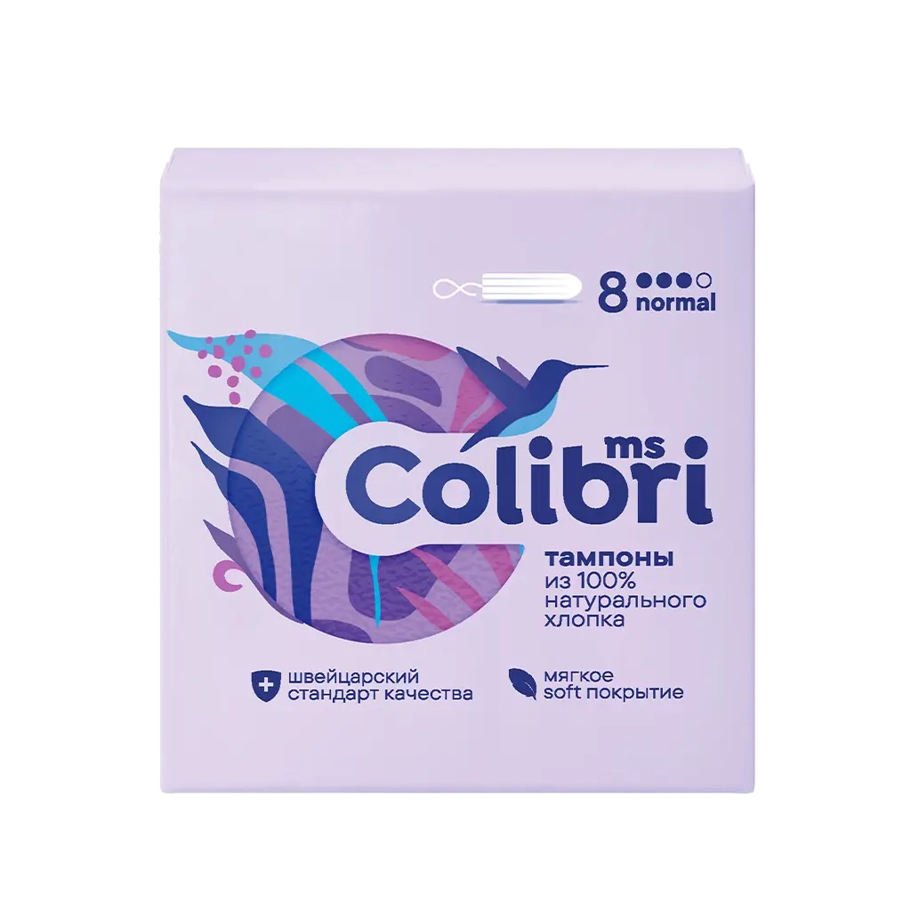 Miss Colibri Тампоны нормал, тампоны женские гигиенические, 8 шт. фото