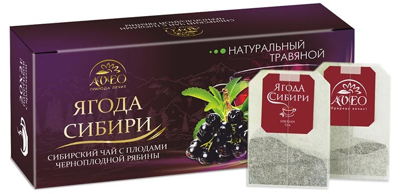 Ягода Сибири, фиточай, 2 г, 20 шт, черноплодная рябина фото