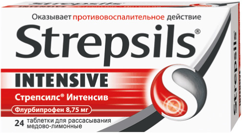 Стрепсилс Интенсив, 8.75 мг, таблетки для рассасывания, 24 шт, мед + лимон фото