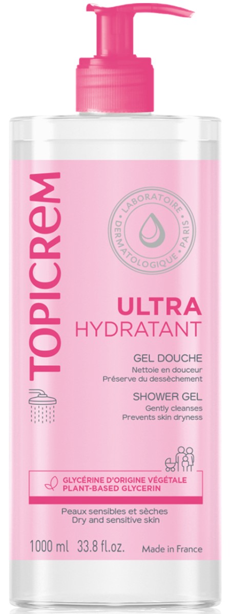 Topicrem гель для душа, гель, 1000 мл, 1 шт, ультра-увлажняющий фото