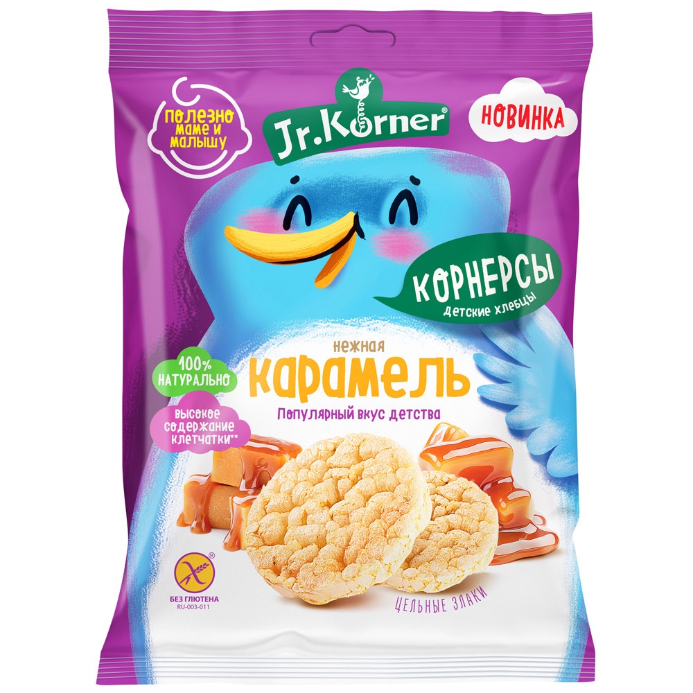 Доктор Кернер Хлебцы мини рисовые, хлебцы, 30 г, 1 шт, карамель, для детей фото