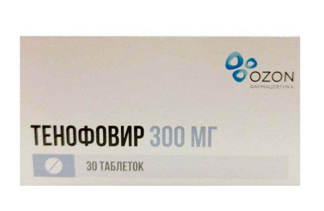 Тенофовир, 300 мг, таблетки, покрытые пленочной оболочкой, 30 шт. фото