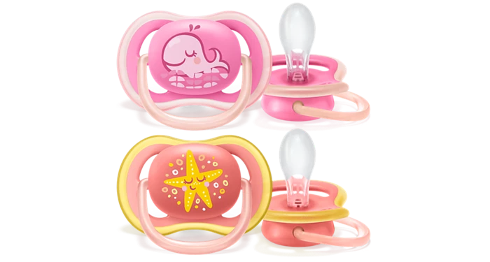 AVENT Ultra Air пустышка силиконовая ортодонтическая с футляром, 2 шт, 6 - 18 мес, арт. SCF085/04 фото