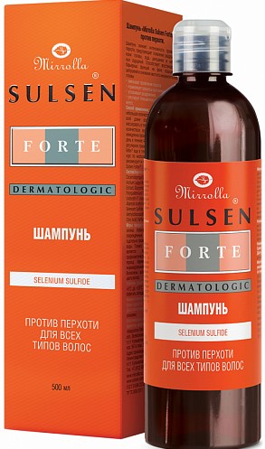 Mirrolla Сульсен Форте, 2 %, шампунь от перхоти, 500 мл, 1 шт. фото