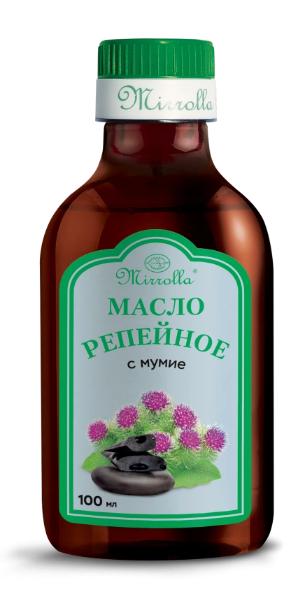 Mirrolla Репейное масло, масло, 100 мл, 1 шт, с мумие фото