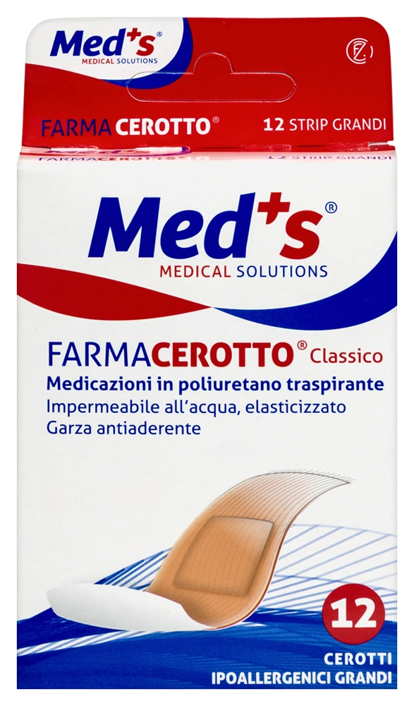 Farmacerotto classico Пластыри фиксирующие водонепроницаемые бежевые, 25 х 72 мм, лейкопластырь, 12 шт. фото