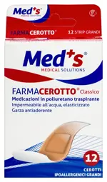 Farmacerotto classico Пластыри фиксирующие водонепроницаемые бежевые, 25 х 72 мм, лейкопластырь, 12 шт. фото