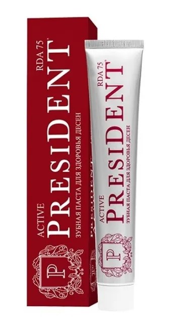 PresiDENT Active Зубная паста, паста зубная, 75 г, 1 шт. фото