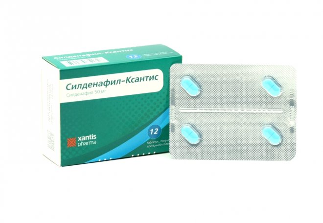 Силденафил-Ксантис, 50 мг, таблетки, покрытые пленочной оболочкой, 12 шт. фото