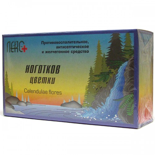 Ноготков цветки, сырье растительное-порошок, 1.5 г, 20 шт. фото