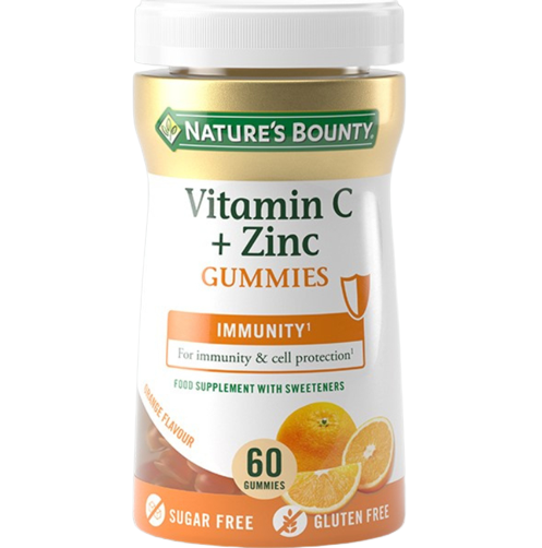 Natures Bounty Витамин С плюс цинк, пастилки жевательные, 60 шт, апельсин фото