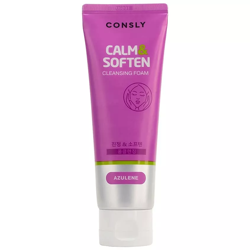 Consly Пенка для умывания успокаивающая с азуленом, пенка для лица, 120 мл, 1 шт. фото