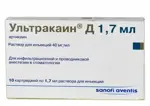 Ультракаин Д, 40 мг/мл, раствор для инъекций, 1.7 мл, 10 шт. фото