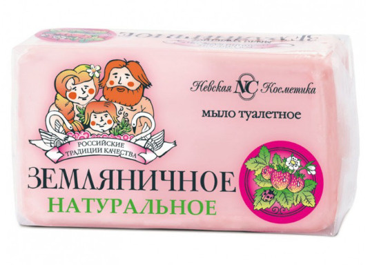 Невская косметика мыло туалетное, мыло твердое, 140 г, 1 шт, земляничное фото