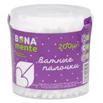 Bona Mente! Ватные палочки, ватные палочки в стакане, 200 шт. фото