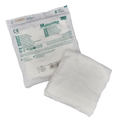 Matopat Matocomp Салфетки марлевые, 7.5 см х 7.5 см, салфетки стерильные, 5 шт, 12-слойные 17-нитей фото