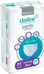 Dailee pants premium normal подгузники-трусы для взрослых, Medium M, 30 шт. фото 1