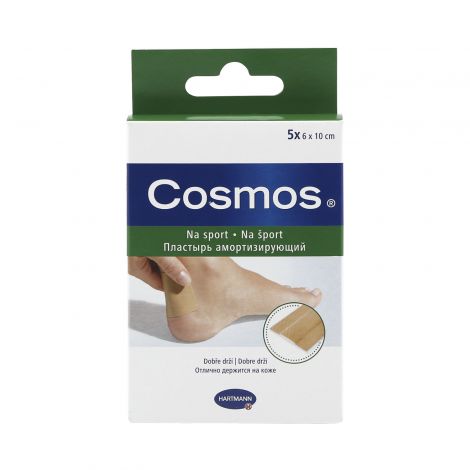 Cosmos Sport Пластырь, 6 см х 10 см, пластырь медицинский, 5 шт, амортизирующий фото