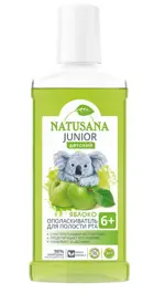 Natusana Junior Ополаскиватель для полости рта детский 6+, раствор для полоскания полости рта, 250 мл, 1 шт, со вкусом яблока фото