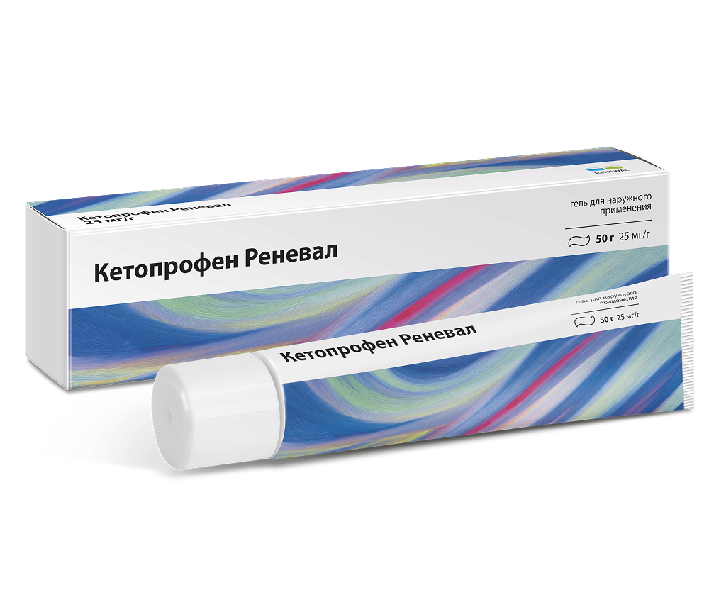 Кетопрофен Реневал, 25 мг/г, гель для наружного применения, 50 г, 1 шт. фото