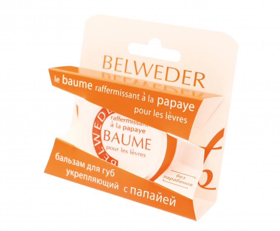 Belweder Бальзам для губ с папайей, 6 г, 1 шт. фото