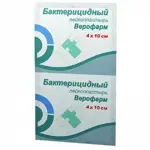 Верофарм Лейкопластырь бактерицидный, 4 см х 10 см, пластырь медицинский, 1 шт, белого цвета фото