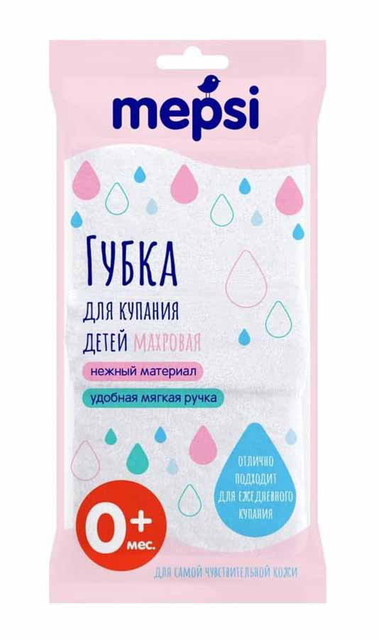 Mepsi Губка для купания Махровая, губка, 1 шт. фото