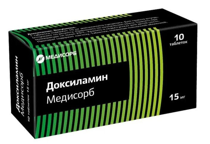 Доксиламин Медисорб, 15 мг, таблетки, покрытые пленочной оболочкой, 10 шт. фото