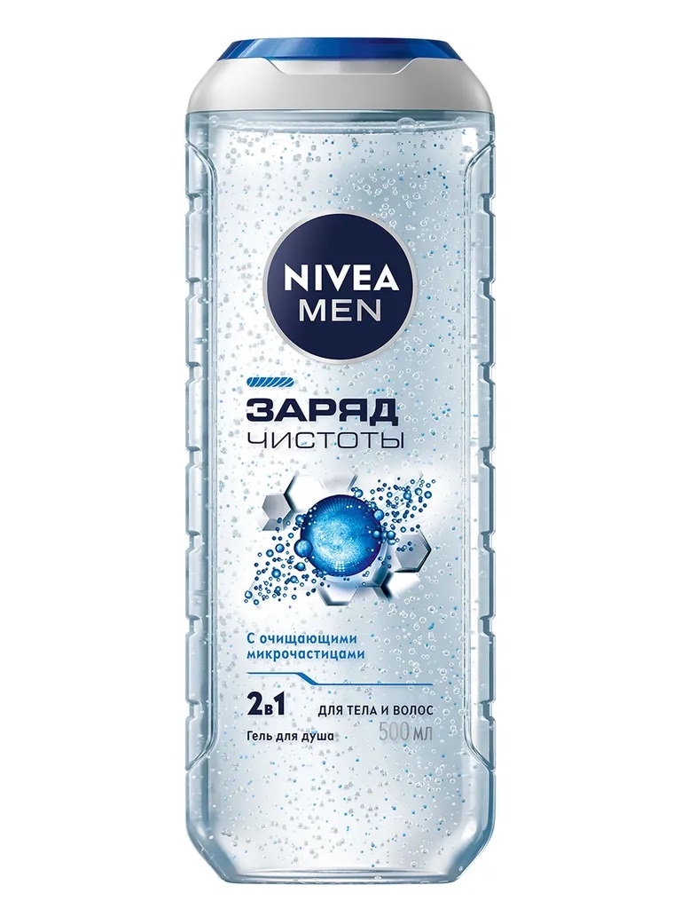 Nivea Men Гель для душа Заряд чистоты, гель, 500 мл, 1 шт. фото