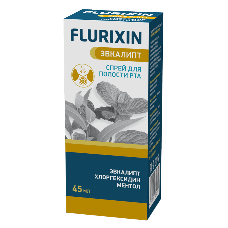 Флюриксин спрей для полости рта, 45 мл, 1 шт, эвкалипт фото