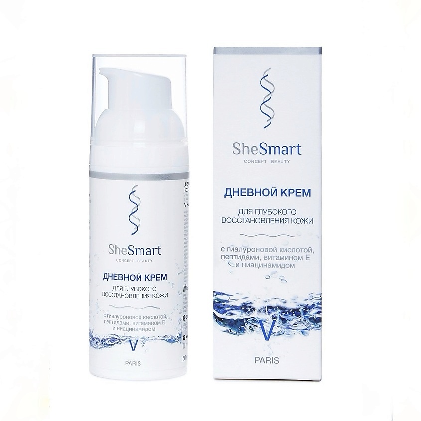 SheSmart крем дневной для глубокого восстановления кожи, крем для лица, 50 мл, 1 шт. фото
