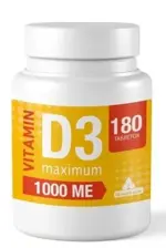 Витамин Д3 Максимум, 1000 МЕ, таблетки, 180 шт. фото